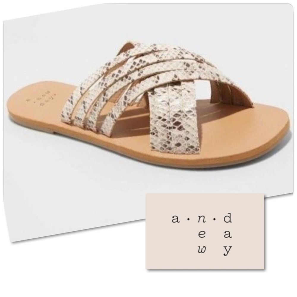 A New Day Laila Crossband Strappy Sandal Size 8